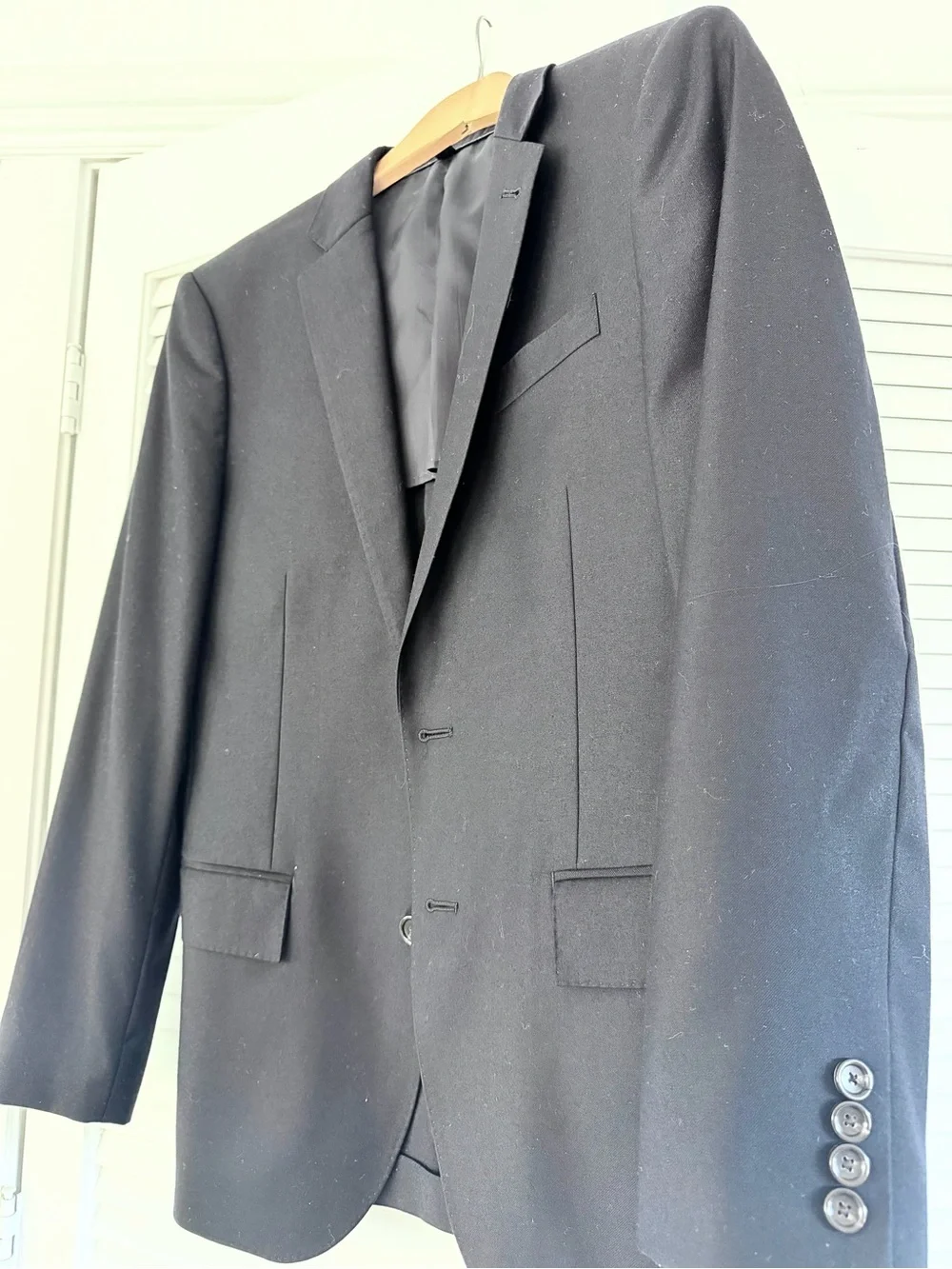 J. Crew Men's Black Ludlow Two-Button Suit Jacket